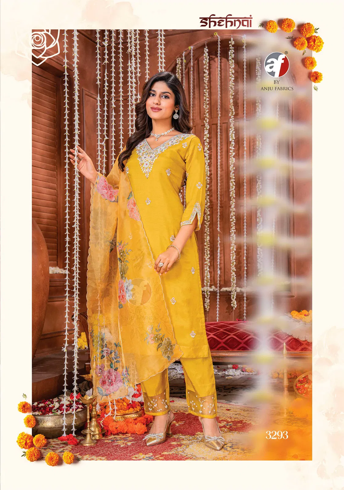 Vol 6 Silk Designer by Af Shehnai Silk Designer Top Bottom With Dupatta Collection